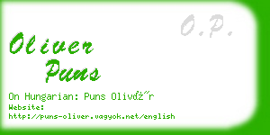 oliver puns business card